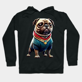 Pug in Mystic Wizard Costume - Cute Pug Dressed as a Sorcerer Hoodie